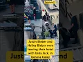 Justin Bieber dan Hailey Bieber meninggalkan hotel mereka bersama bayi Jack, di Jenewa hari ini 🥰...