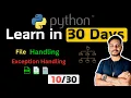 Python for Data Engineers Data Analysts FIle Handling Beginners to Advance 30