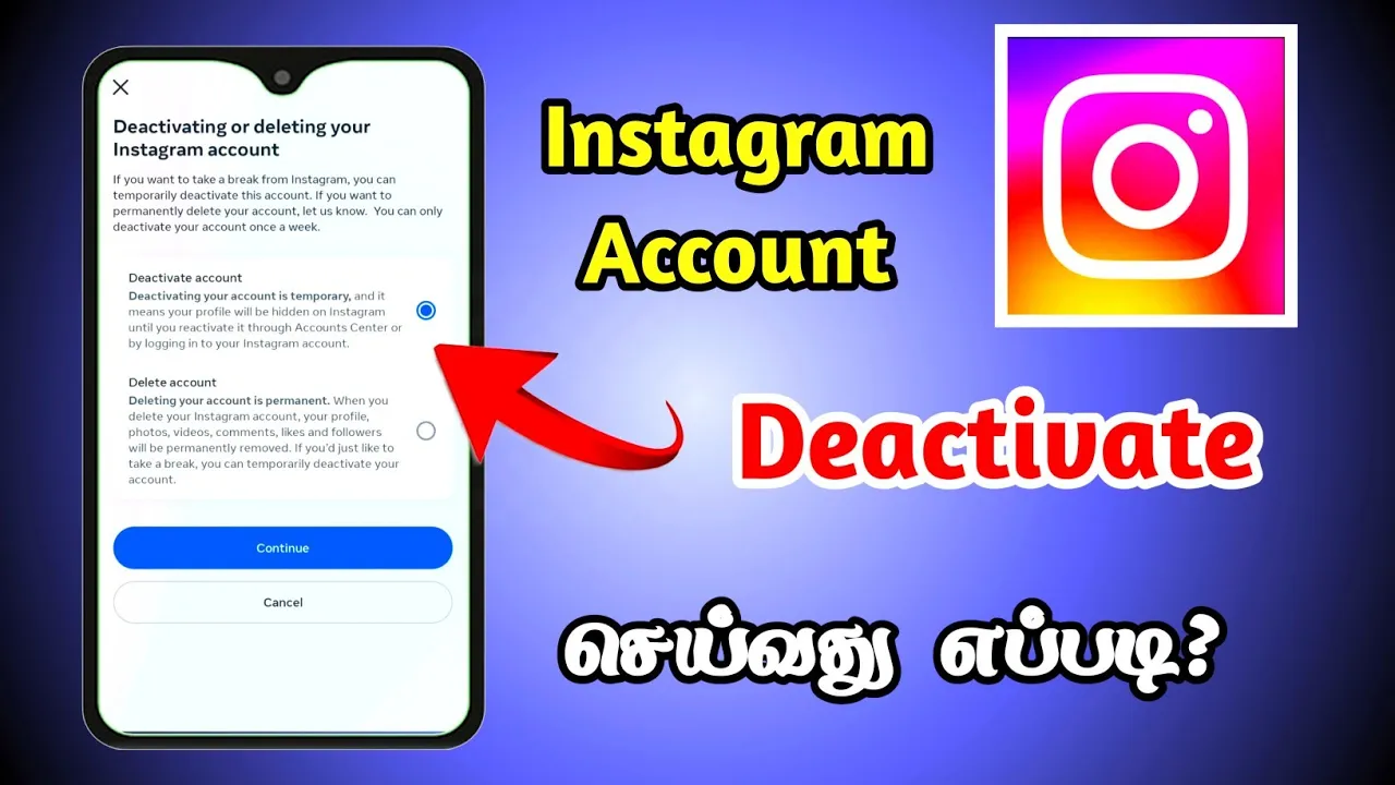 How to Deactivate Instagram Account in Tamil | Deactivate Instagram Account | Seenu Tech Tamil