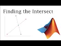Finding the Intersect of Two Lines Matlab