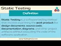 What is Static Testing