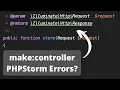 Default Laravel Controller Fix Type Errors and Change Stubs