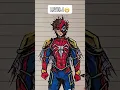Drawing Spider-Man in Different Level
