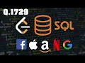 Solving LeetCode SQL Question with Explanation LeetCode 1729