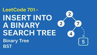 LeetCode 701 Insert into a Binary Search Tree BST Insertion Explained Recursively Iteratively