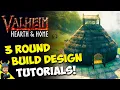 Valheim Round Building Tutorial - 3 Designs