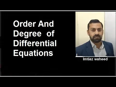 Download MP3 How To Find The Order Of Differential Equation And Its Degree?  #order #degree #differential