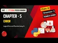 Python - Error Logical Error Debug Unit 1 Chapter 5 Part 2 Class 12 Semester 3 COMS COMA