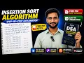 Insertion Sort Algorithm Explained DSA Notes FREE PDF Step-by-Step Dry Run Time Complexity