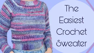 Crochet Raglan Sweater | Any Size | No Sew