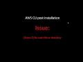 AWS CLI SSLError Errno 2 No such file or directory