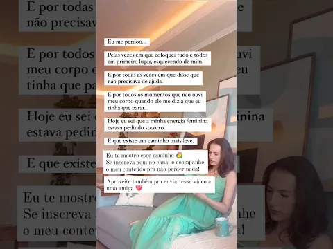 Eu me perdoo... e você?