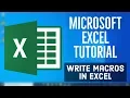 Microsoft Excel Tutorial - How to Make a Macro in Excel Write Macros in Excel
