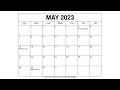 Free Printable May 2023 Calendar Templates With Holidays - Wiki Calendar
