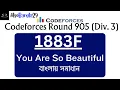 F You Are So Beautiful Codeforces Round 905 Div 3 Codeforces Contest Div 2 C