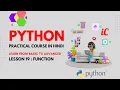 Python Practical Course in Hindi Lecture - 19 Functions
