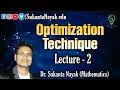 Lecture 2 - Optimization Techniques Linear Programming Problem Graphical Method Study Hour
