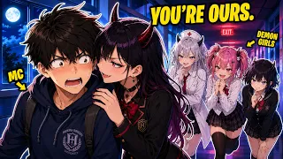 I Skipped My Exam Then 4 DEMON GIRLS Trapped Me in College Overnight Manhwa Recap