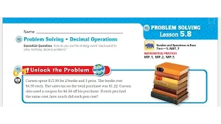 Go Math 5th Grade Lesson 5 8 Problem-Solving Decimal Operations
