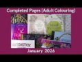 Completed Pages - January 2026 adult colouring books and downloads