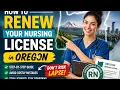 How to renew your nursing license in Oregon