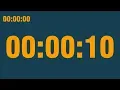 10 second timer with end alarm time elapsed and progress bar