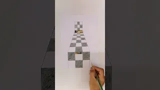 خدعة فنية سهلة على الورق رسومات الوهم البصري تعليم الرسم Art Drawing Ytshorts Pencildrawing 