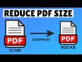 How to Compress PDF File Size Reduce Size of PDF File