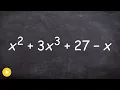 How to write a polynomial in standard form