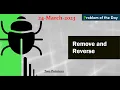 Remove and Reverse gfg potd 2 Approaches GFG - Problem of the Day c Java