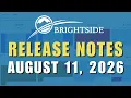 NEW Work Order Times Costs Rate Seasons Public API August 11 2026 BrightSide Release Notes