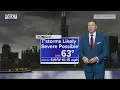 Sunday Forecast Warm temperatures with severe storms possible later on