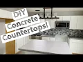 Concrete Countertops with Rock Edge Slate Stamped Top Easiest DIY System How to