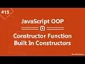 Learn JavaScript OOP in Arabic - Constructor Function Built In Constructors