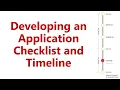 Application Checklist and Timeline