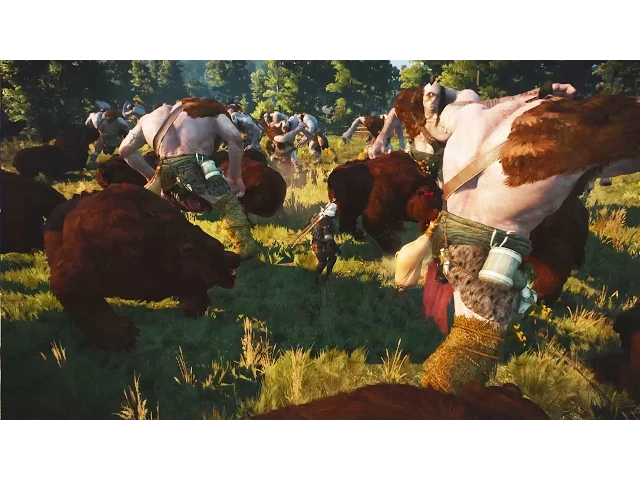 WITCHER 3 BATTLES: 20 Bears vs. 20 Cyclopes! (#1)