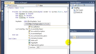 Visual Basic VB Total Pay Data Type Conversion part 1