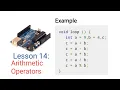 Arithmetic Operators in Arduino Programing