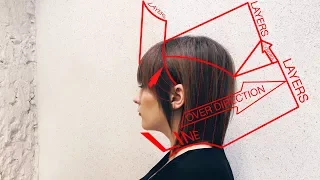how to long angled bob haircut tutorial