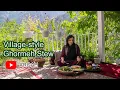 Lagu Cooking Traditional Iranian Qormeh Stew in village