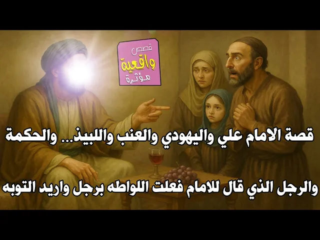 ⁣قصة الامام علي واليهودي والعنب واللبيذ والحكمة والرجل الذي قال للامام فعلت اللواطه برجل واريد التوبه