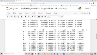 LASSO Regression in Jupyter Notebook