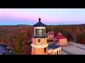 Sunrise at Split Rock Lighthouse Drone Cinematic 4K Lake Superior Beauty