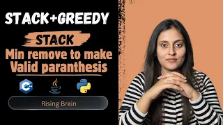 Minimum Remove to Make Valid Parentheses Stack Greedy Pattern Java Python C