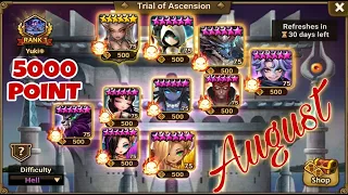 TOA Hell August 2026 Stage 1-10 5000 Point - Summoners War