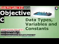 Objective C - Data Types Variables and Constants