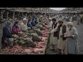 Lagu 🇦🇫 Afghanistan’s Unique Bridge Market – Buffalo Meat and Local Culture | 4K Walking Tour