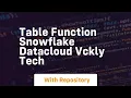 Table function snowflake datacloud vckly tech