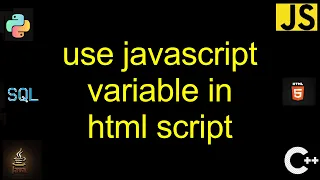 use javascript variable in html script 1 Solutions