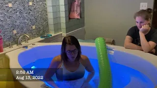 Unmedicated Natural Birth At Birth Center Water Labor Breathing Coping Tools For Partner 